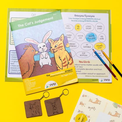 The Cat's Judgement - Workbook and 2 DIY keychains - 4 to 7 yrs