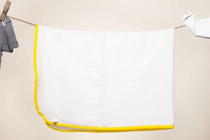 Pure Soft Cotton Dhoti TOWELS for Babies/Kids Set of 2 Towels - Yellow