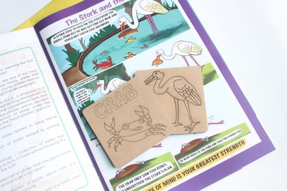 The Stork and the Crab - Workbook and 2 DIY Coasters - 4 to 7 yrs