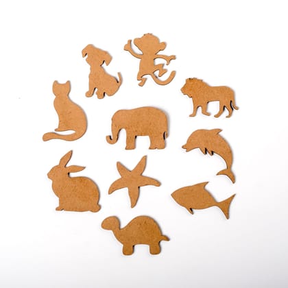 IVEI DIY MDF Animal Magnets - Set of 10 - Crafts for kids