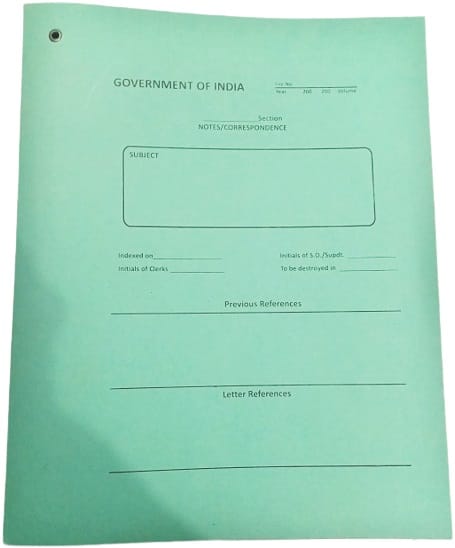 FILE Cover GOVERNMENT OF INDIA for Central Government Office [Price for one pkt of 10 pc]