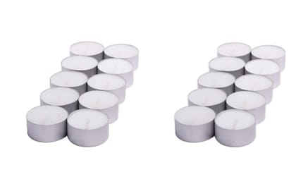 Dbeautify Unscented 9g Tea Light Candles, Set of 20 pcs