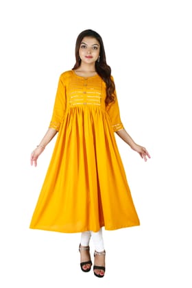 MAHIRA 'S COMFORT Maternity Gown: Stylish Rayon Feeding Kurti for Pregnancy and Breastfeeding