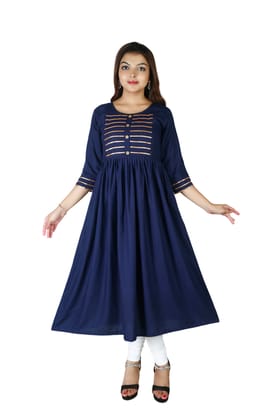 MAHIRA 'S COMFORT Maternity Gown: Stylish Rayon Feeding Kurti for Pregnancy and Breastfeeding