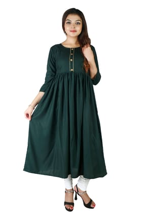 MAHIRA 'S COMFORT Maternity Gown: Stylish Rayon Feeding Kurti for Pregnancy and Breastfeeding