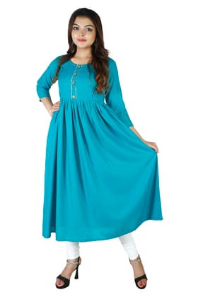 Maternity Gown: Stylish Rayon Feeding Kurti for Pregnancy and Breastfeeding