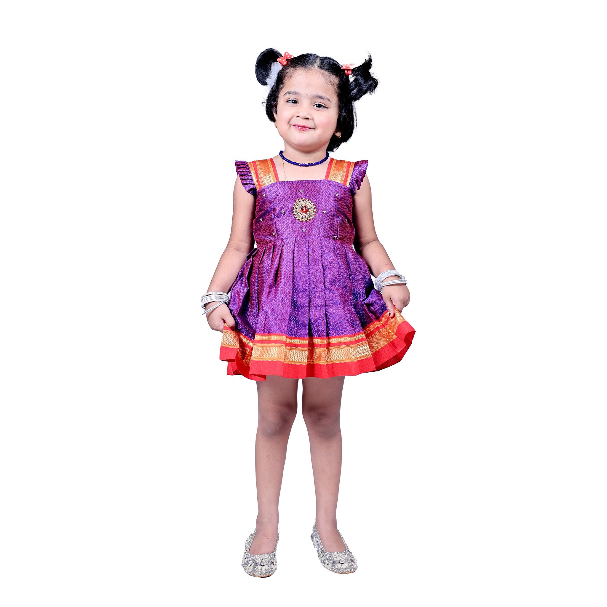 Purple Khun Girls Frock