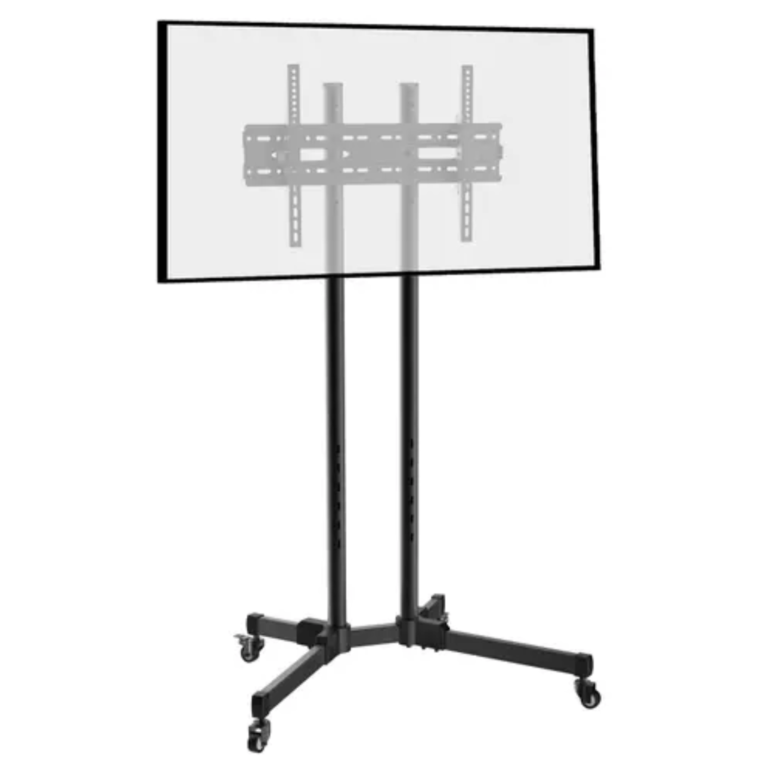 32 - 70" LED TV Cart trolley Stand Tempered Glass Base Portable with wheels 50 Kgs