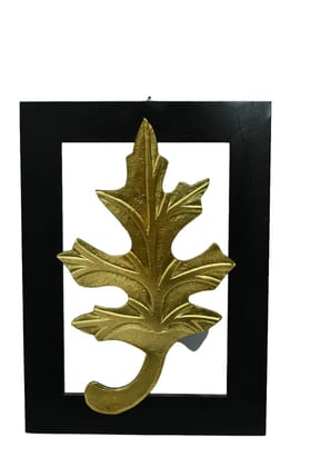 ISHARAA HOME DECOR Wooden Leaf Wall Hanging frame Painted by Jodhpuri Artisans (Design-B, Multicolour)