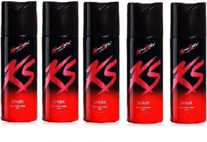 Kamasutra SPARK PACK OF 5 Deodorant Spray - For Men & Women��(750 ml, 150ml Each, Pack of 5)