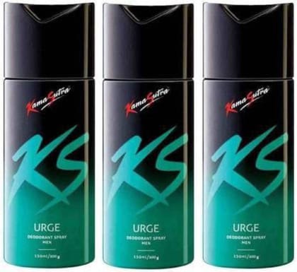 Kamasutra KS D-URG3 Deodorant Spray Unisex 450 ml, Set of 3