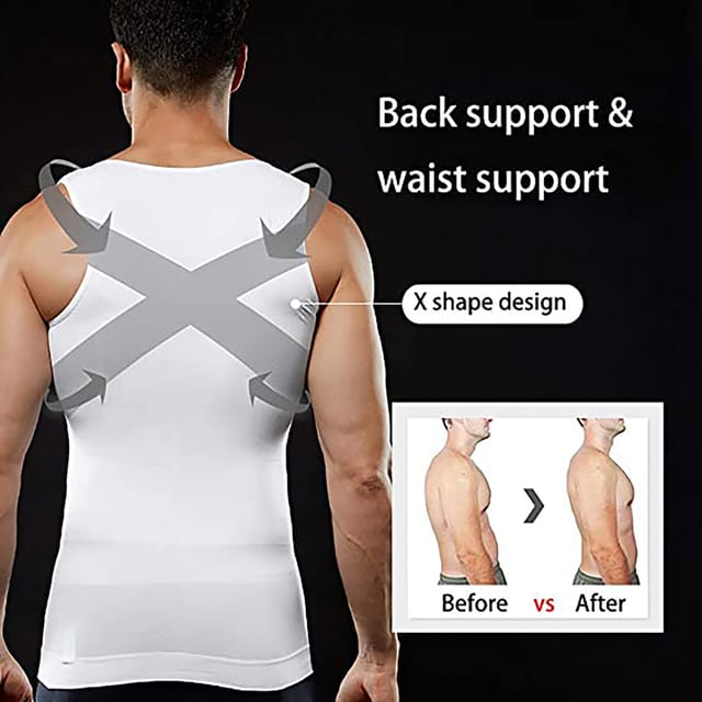 Buy ZURU BUNCH Men's Slimming Body Shaper Vest Shirt Abs Abdomen