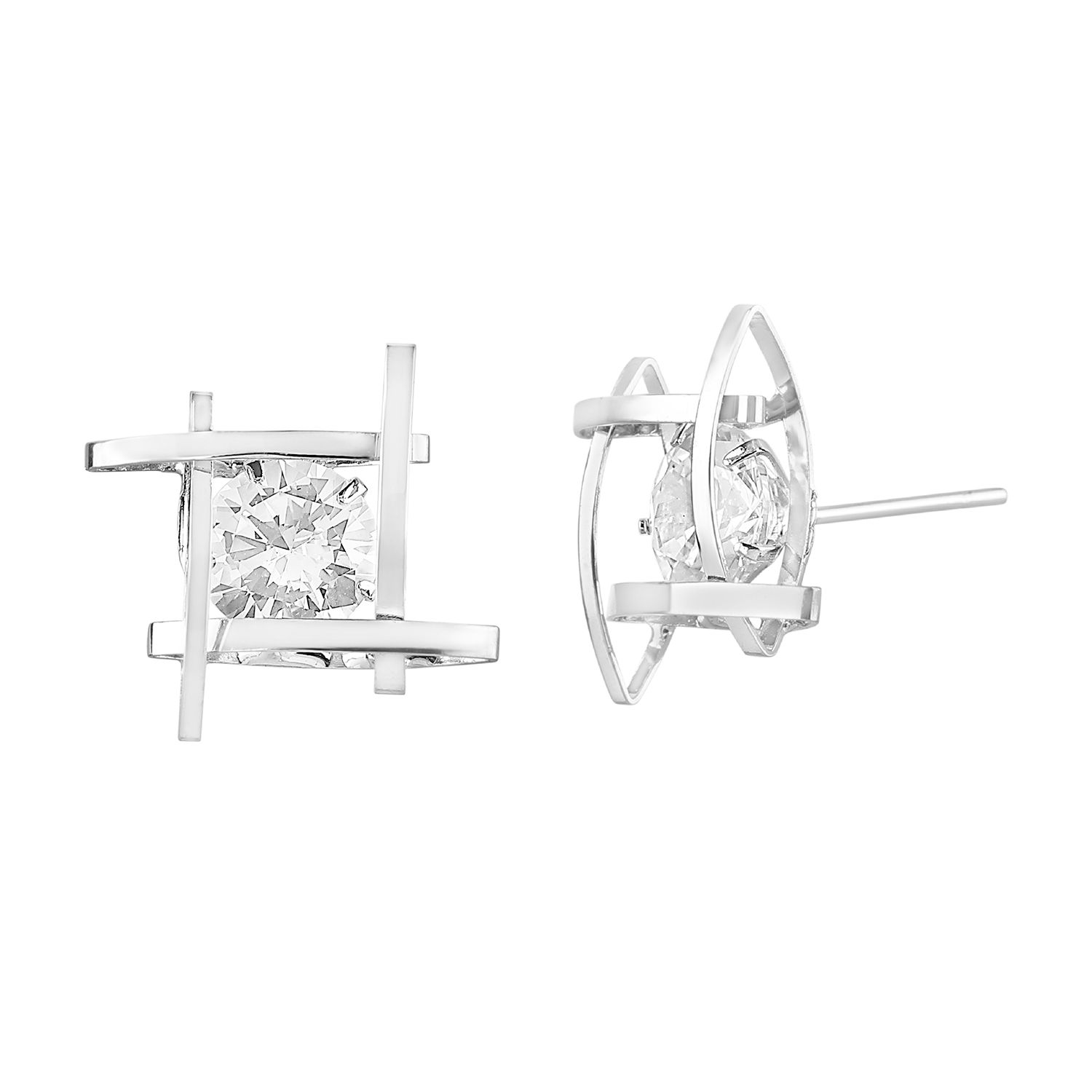 American Diamond CZ Studds Earrings.