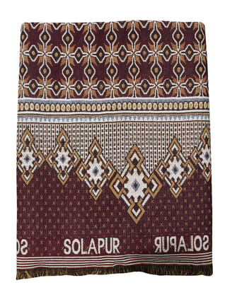 Mandhania MayurPankh Solapuri Chaddars 100% Cotton Dailyuse Single Bed Blanket Pack of 1 - Multicolor