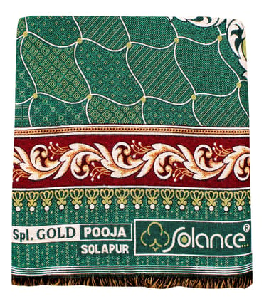 Mandhania Pooja Solapuri Chaddars 100% Cotton Dailyuse Double Bed Blanket Pack of 1 - Multicolor