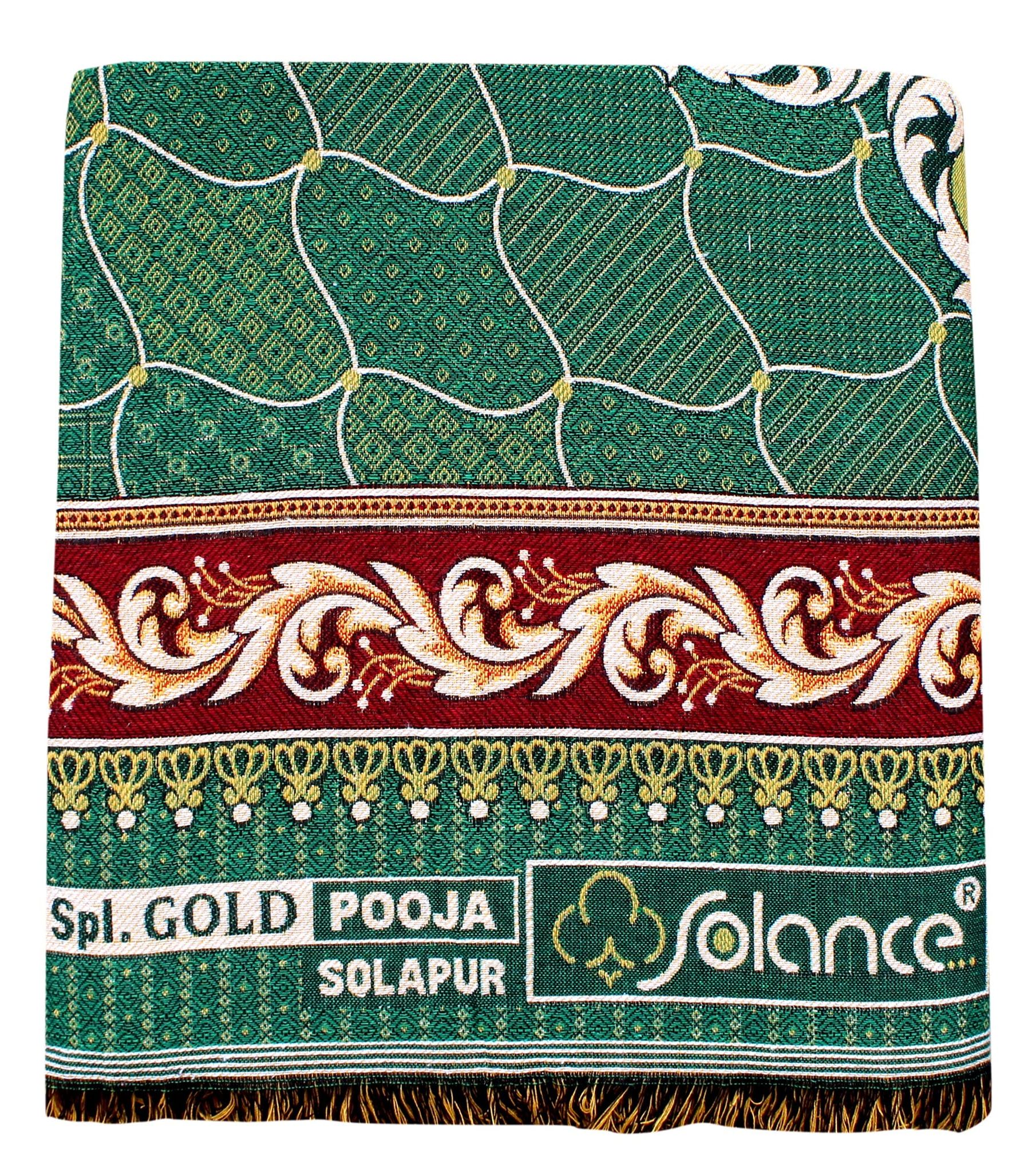 Mandhania Pooja Solapuri Chaddars 100% Cotton Dailyuse Double Bed Blanket Pack of 1 - Multicolor