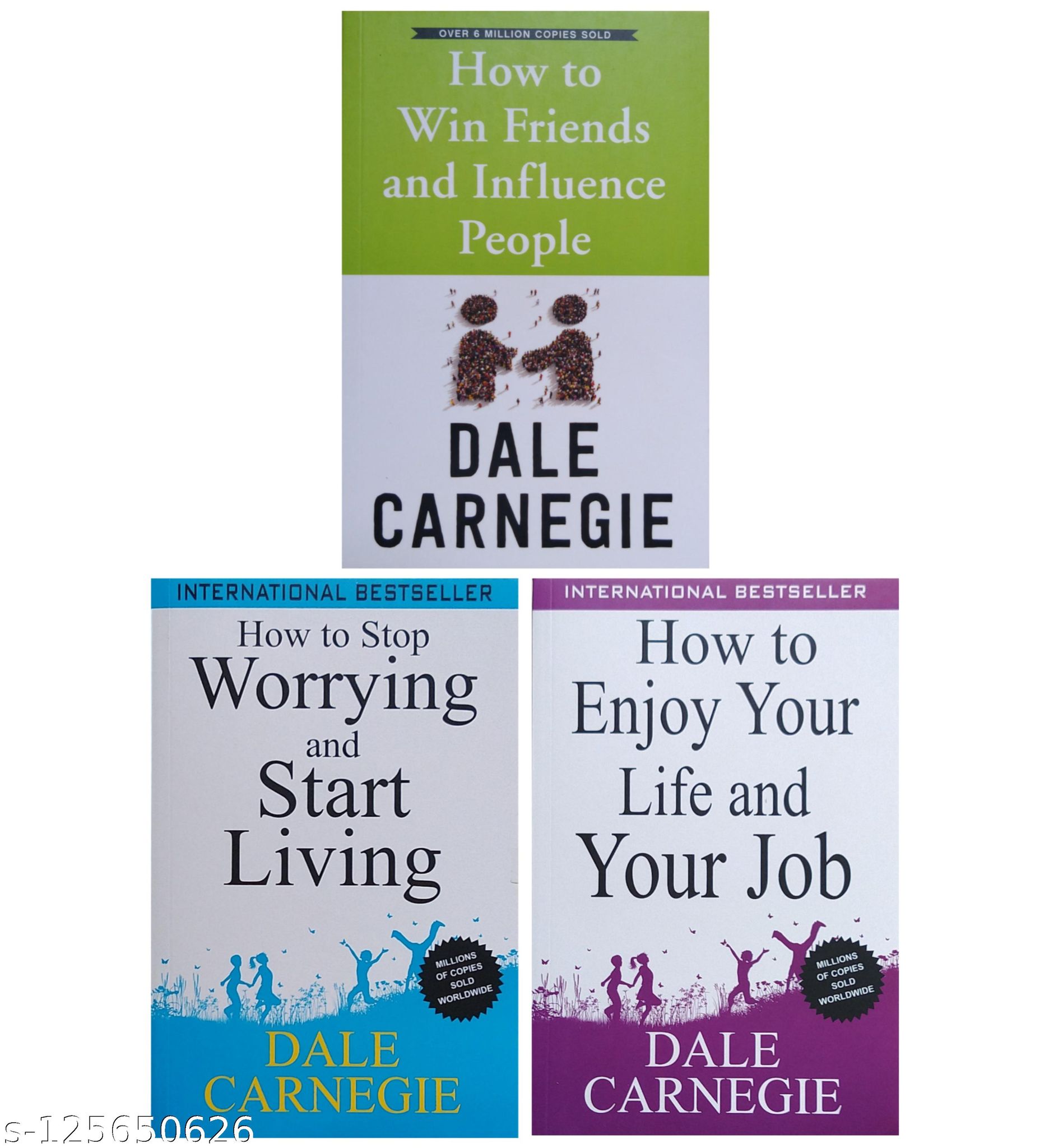 How to Win Friends and Influence People + How to Stop Worrying and Start Living + How to Enjoy Your Life and Your Job  Self-Help books  (Original Copy)