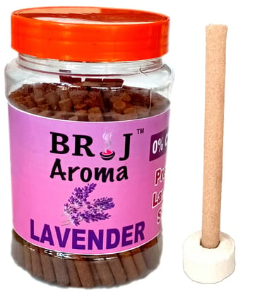 Brij Aroma Lavender Dhoop Sticks 250 Grams With Stand | Made In Vrindavan  | Approx 100 Sticks