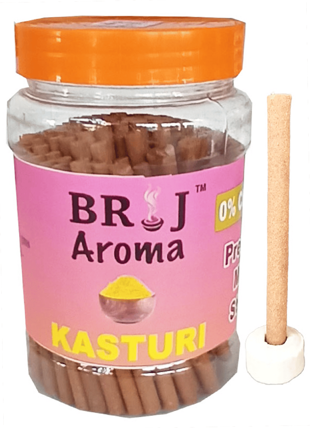 Brij Aroma Kasturi (Musk) Dhoop Sticks 250 Grams With Stand | Made In Vrindavan | Approx 100 Sticks