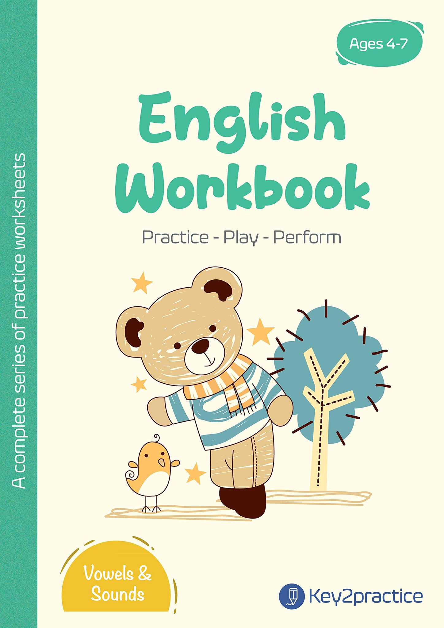 Key2practice Pre Primary (Ages 4-7 yrs) English Grammar Workbook | Topic - Blends Part 1 | 54 Colourful Practice Worksheets with Answers | Designed by IITians