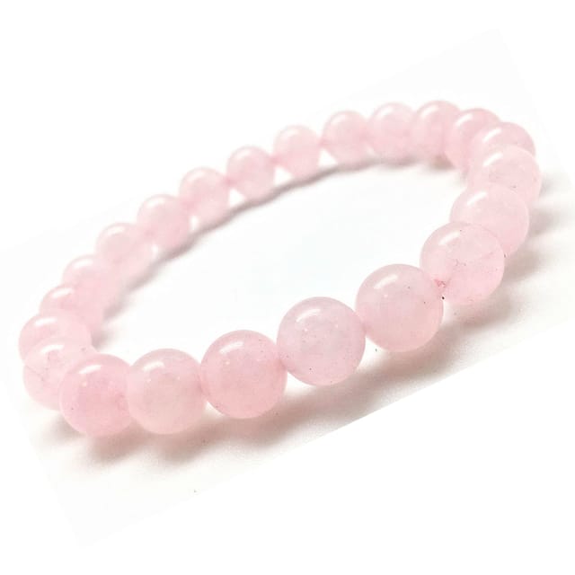 Red Dyed Quartzite Stone Bead Bracelet Pink Stone Rose Quartz Bead Bracelet  Silver Hamsa Hand Pen… | Rose quartz bracelet beads, Beaded bracelets, Rose  quartz beads