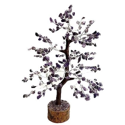 KITREE Natural Amethyst Crystal Stone Tree 300 Beads (Purple)