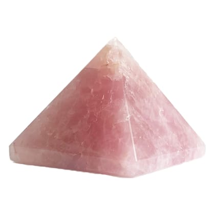 KITREE Natural Rose Quartz Crystal Pyramid for FENG Shui and Crystal Healing (Pink)