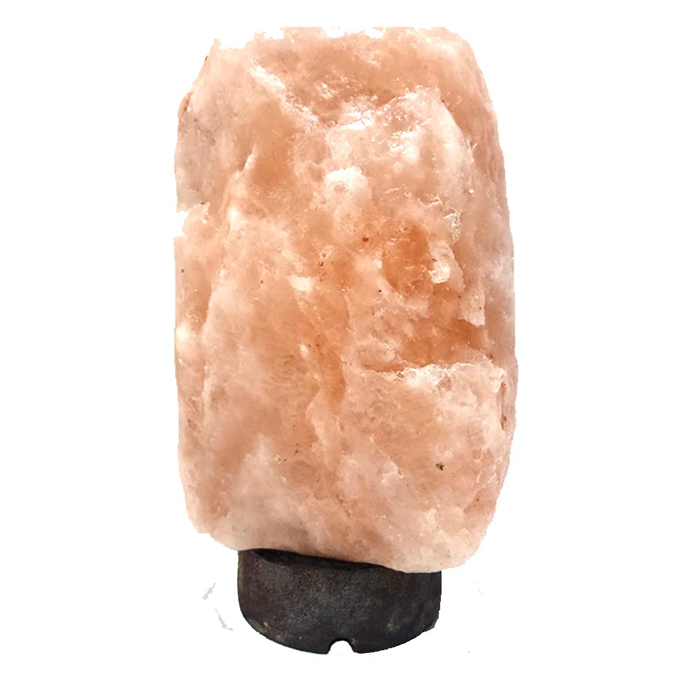 KITREE ENERGISED HIMALYAN Rock Salt LAMP 3-5 KG with Wooden Base, Bulb & Cable