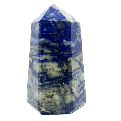 KITREE Energised Natural Lapis Lazuli Crystals Wands Obelisk Tower. (BLUE)