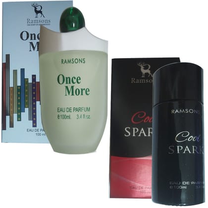 1 RAMSONS  ONCE MORE PERFUME 100 ML+1 RAMSONS COOL SPARK PERFUME 100 ML