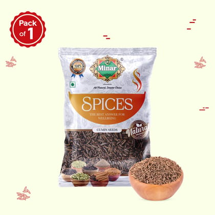 Minar Whole Cumin Seed ( Jeera )100g Pouch _ pack of  1