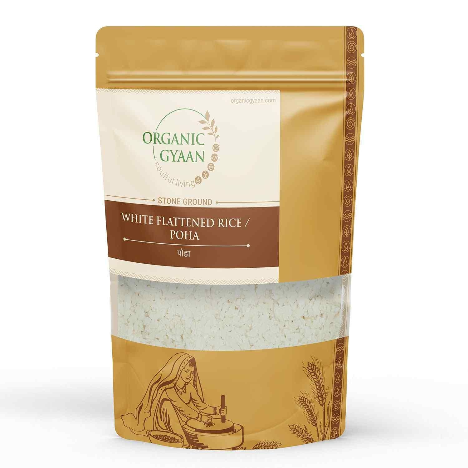 Organic Gyaan Organic Poha | White Flattened Rice 800gm