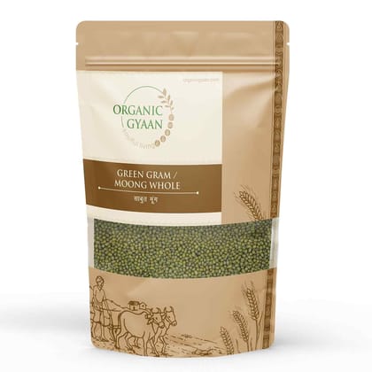 Organic Gyaan Organic Green Gram / Moong Whole 450gm