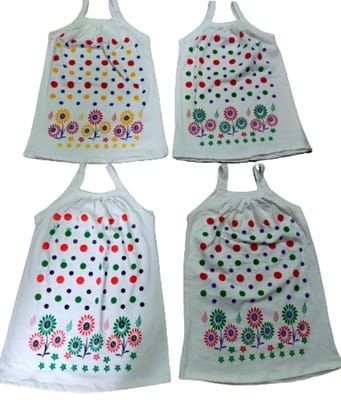 Cotton Blend Baby Girls Top Frock Combo Pack Of 4 ( 4 to 5 Years )