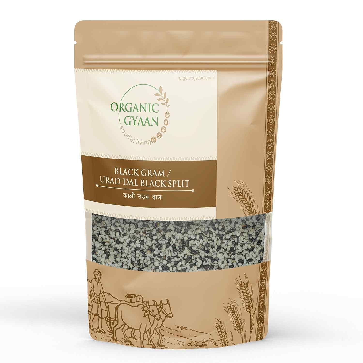 Organic Gyaan Urad Dal Black / Split Black Gram 900gm