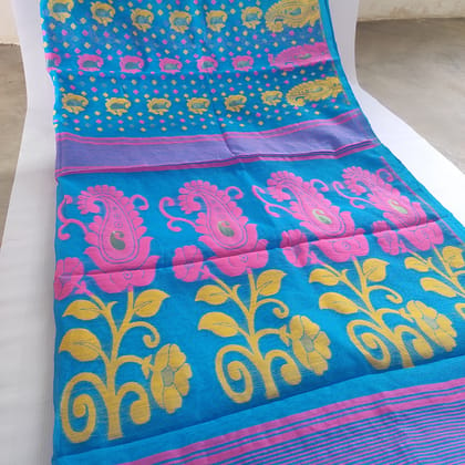 DHAKAI JAMDANI SAREE FOR WOMEN (COTTON SILK)