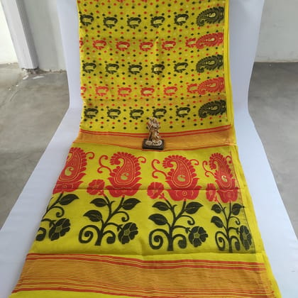 DHAKAI JAMDANI SAREE FOR WOMEN (COTTON SILK)