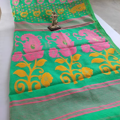 DHAKAI JAMDANI SAREE FOR WOMEN (COTTON SILK)