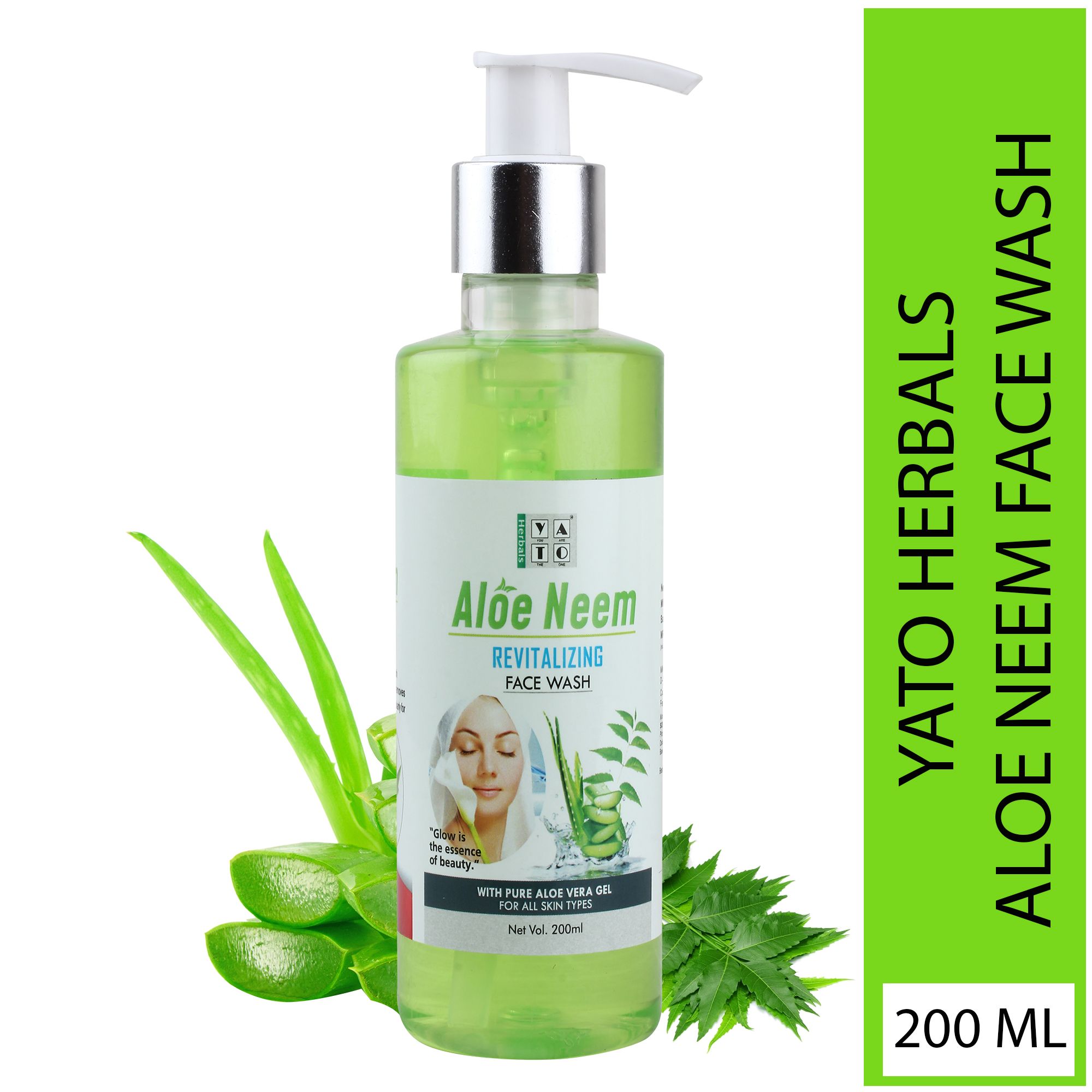 YATO Herbals Aloe Neem Revitalizing Purifying  Face Wash 210 ML