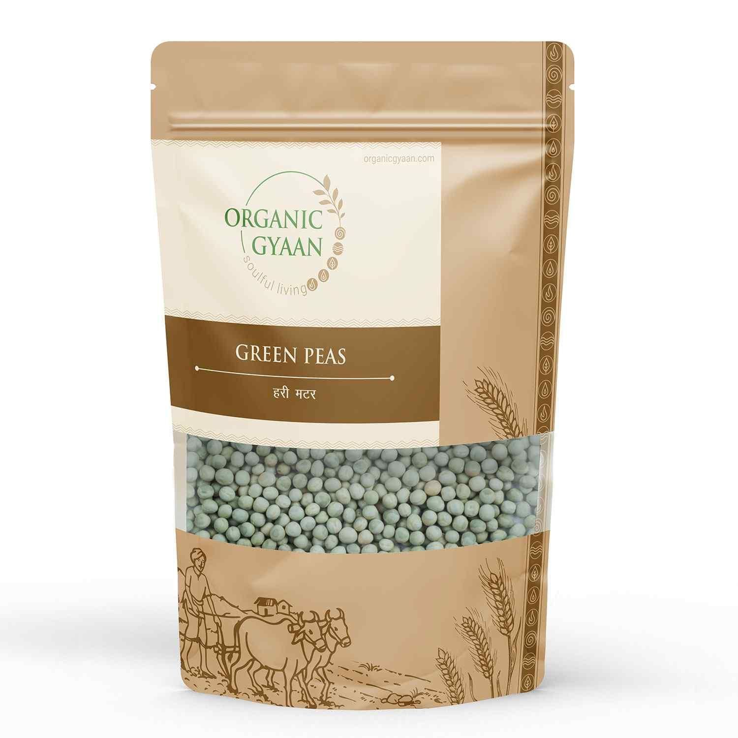 Organic Gyaan Organic Green Peas 450gm