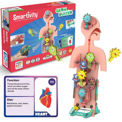 Smartivity Human Body Stem Diy Fun Toys For Kids 6 To 12|20 Cards Learn About Organs|Functions|Health & Diet|Best Gift Toy For Boys & Girls Age 6-8-10-12|Science Toy|Educational Based Activity Game