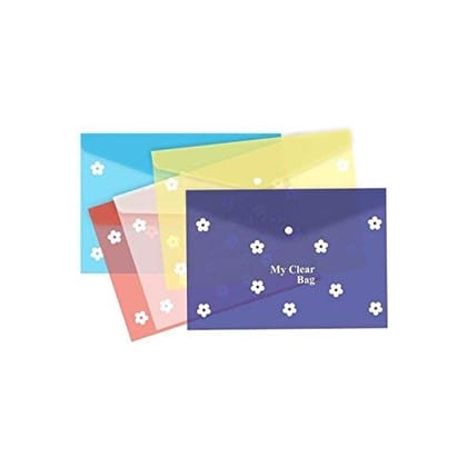 Clear Bag File Folder  (Pack of 5 Pcs)