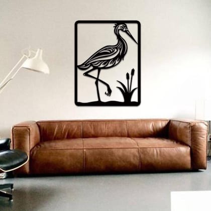 Dbeautify Beautiful Swan Design MDF Wooden Wall Hanging for Home & Office Decoration in Black Color Size: 12x9.2 Inches