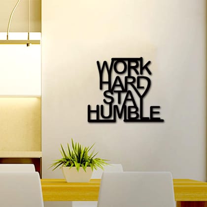 Dbeautify Motivational Quote Design MDF Wooden Wall Art Hanging for Bedroom Decoration in Black Color Size: 12 Inches