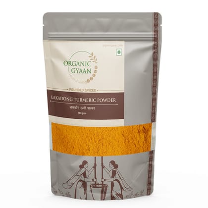 Organic Gyaan Organic Lakadong Turmeric Powder 450gm