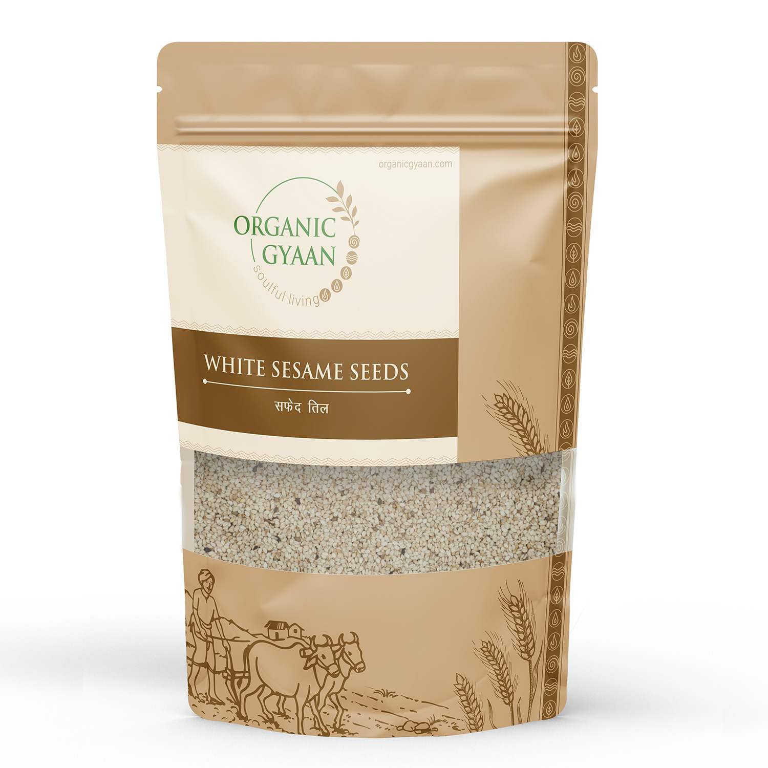 Organic Gyaan Organic White Sesame Seeds 450gm