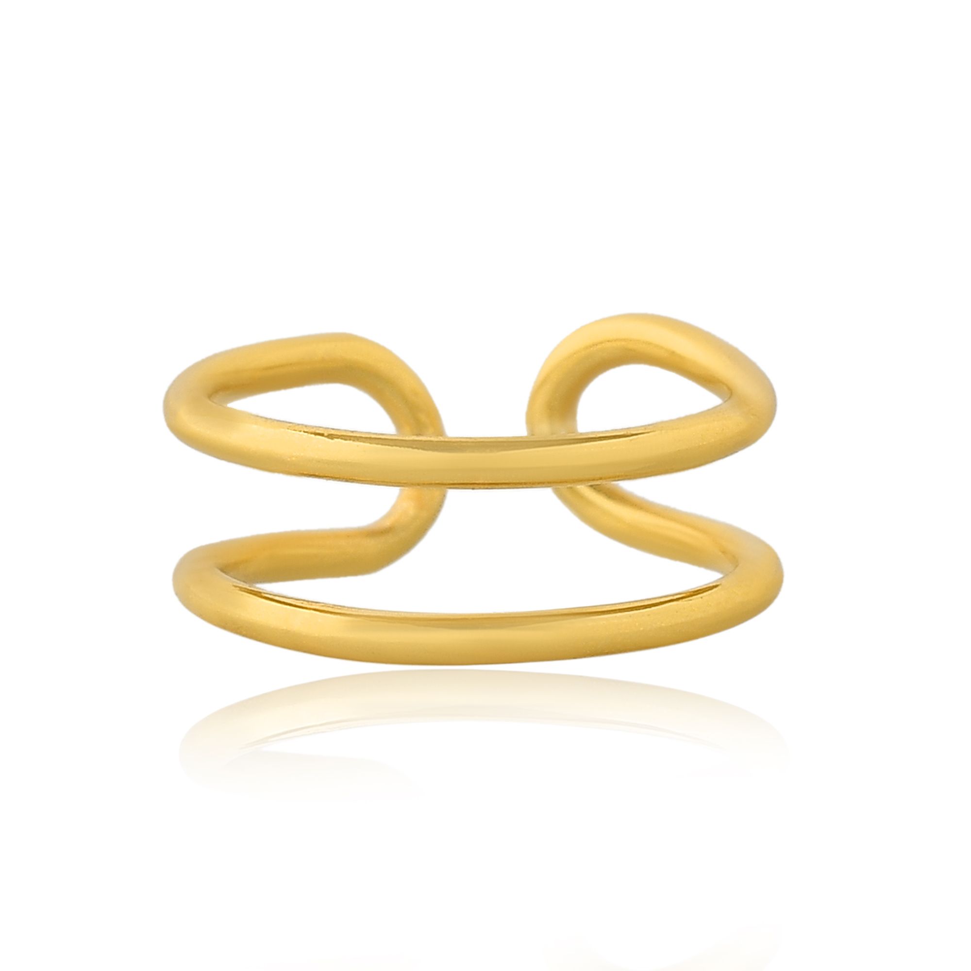 Double Layer Gold Plated Ring For Men and Women