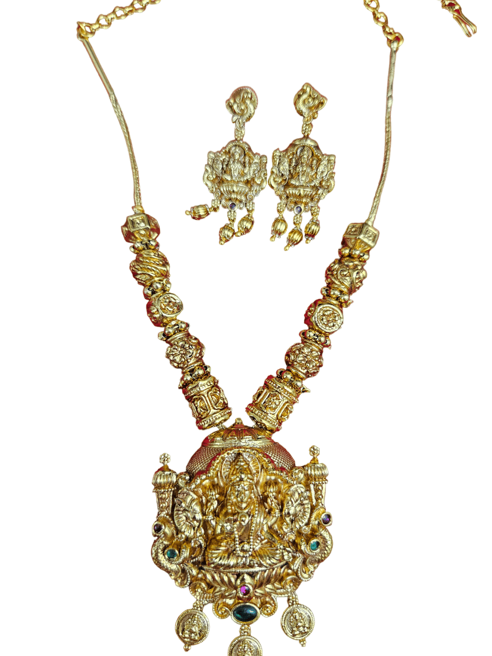 Nakshi Mid Length Necklace with Earrings