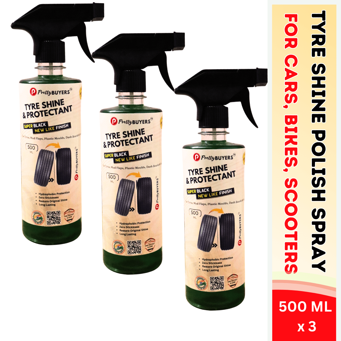 Buy PrettyBUYERS Dashboard Polish and Protectant Spray 500 ML, Car  Dashboard Cleaner