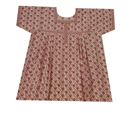 Devansh Trends Collections Women's Cotton Printed Maxi Nightgown (Free Size- 10XL Size) (XXXX-Large, Cotton) Brown